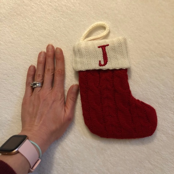 j initial mini christmas stocking nwot - Picture 2 of 5